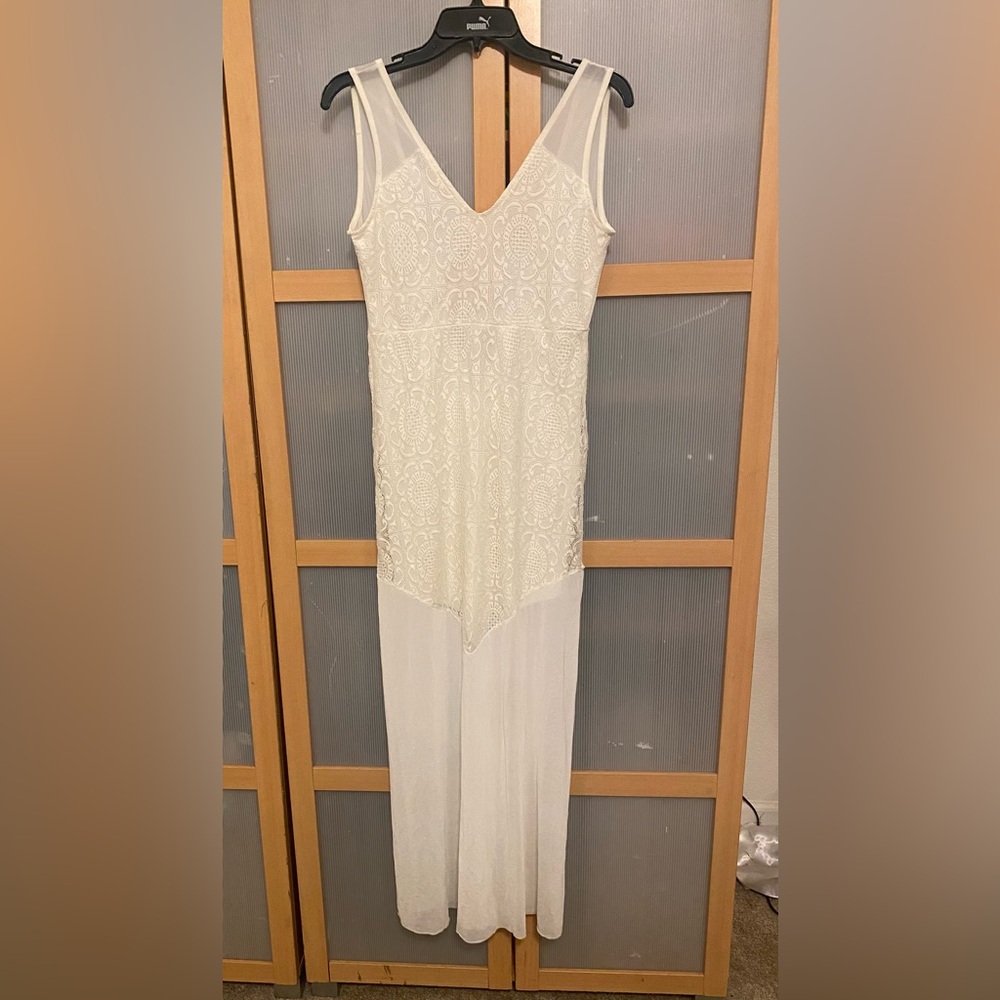 Manito Maxi sheer and Lace dress